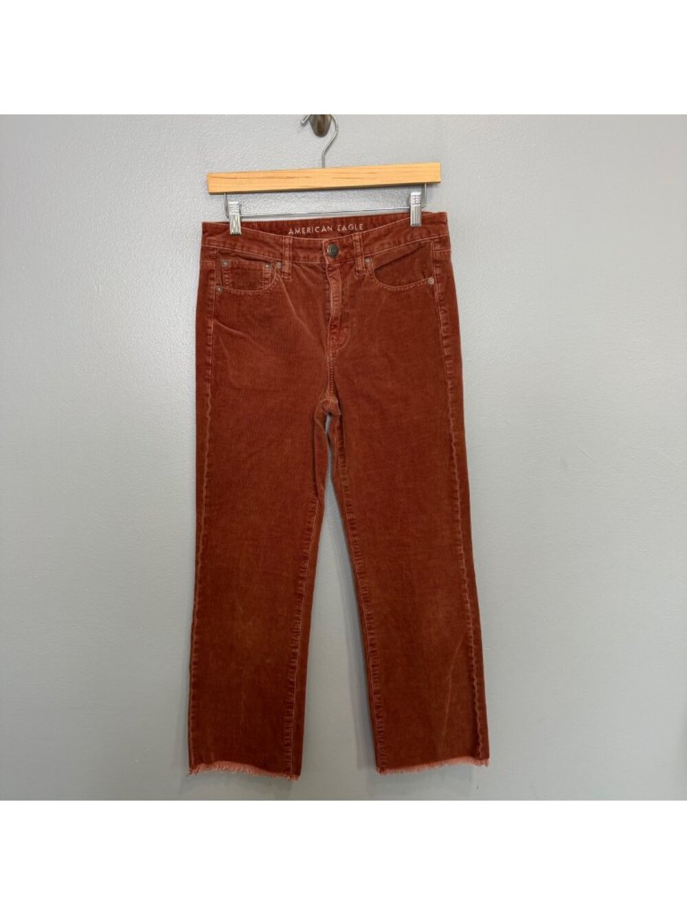 AMERICAN EAGLE hi-rise crop flare cords size 6